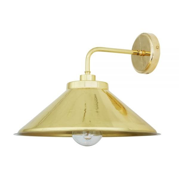 Nerissa Bathroom or Outdoor Brass Wall Light IP65